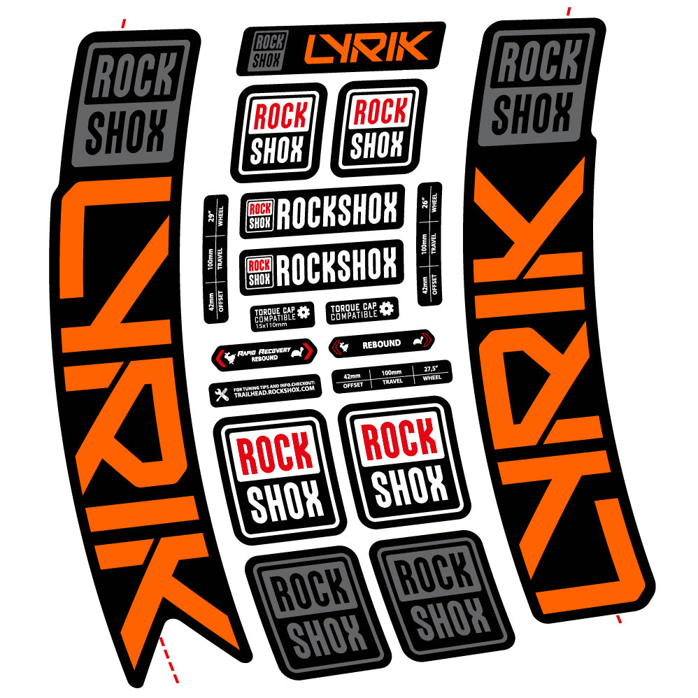 Decal Rock Shox Lyrik 2023 Bike Fork sticker vinyl