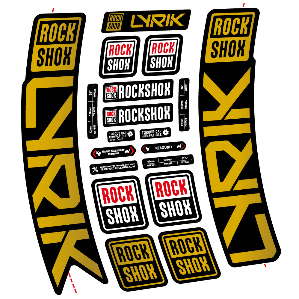 Decal Rock Shox Lyrik 2023 Bike Fork sticker vinyl