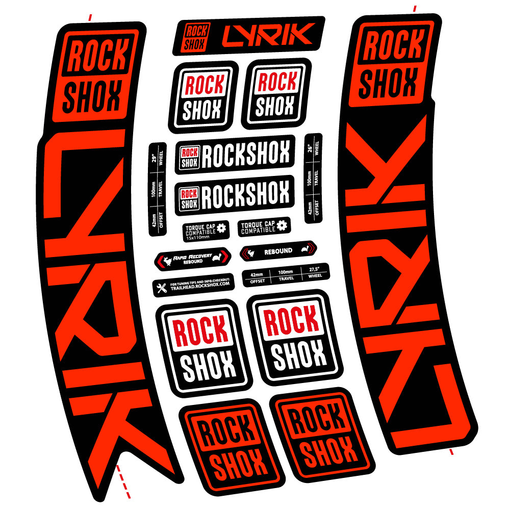 Decal Rock Shox Lyrik 2023 Bike Fork sticker vinyl