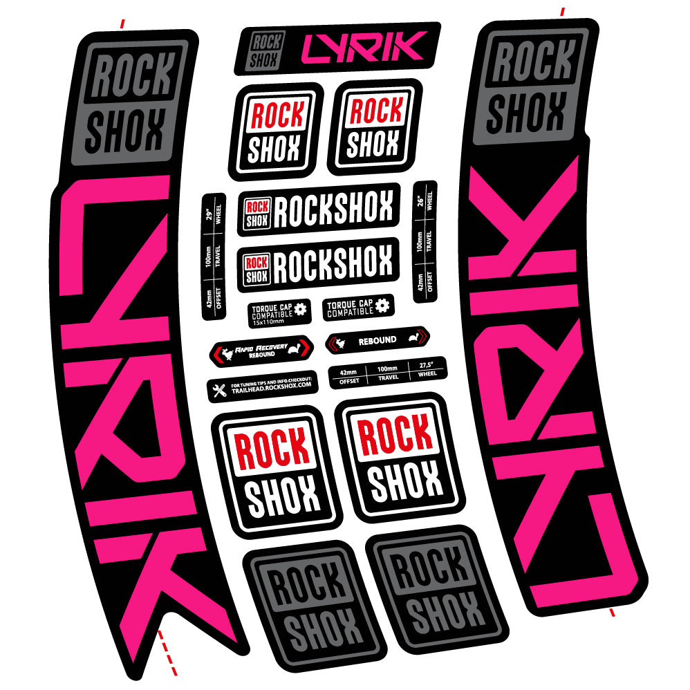 Decal Rock Shox Lyrik 2023 Bike Fork sticker vinyl