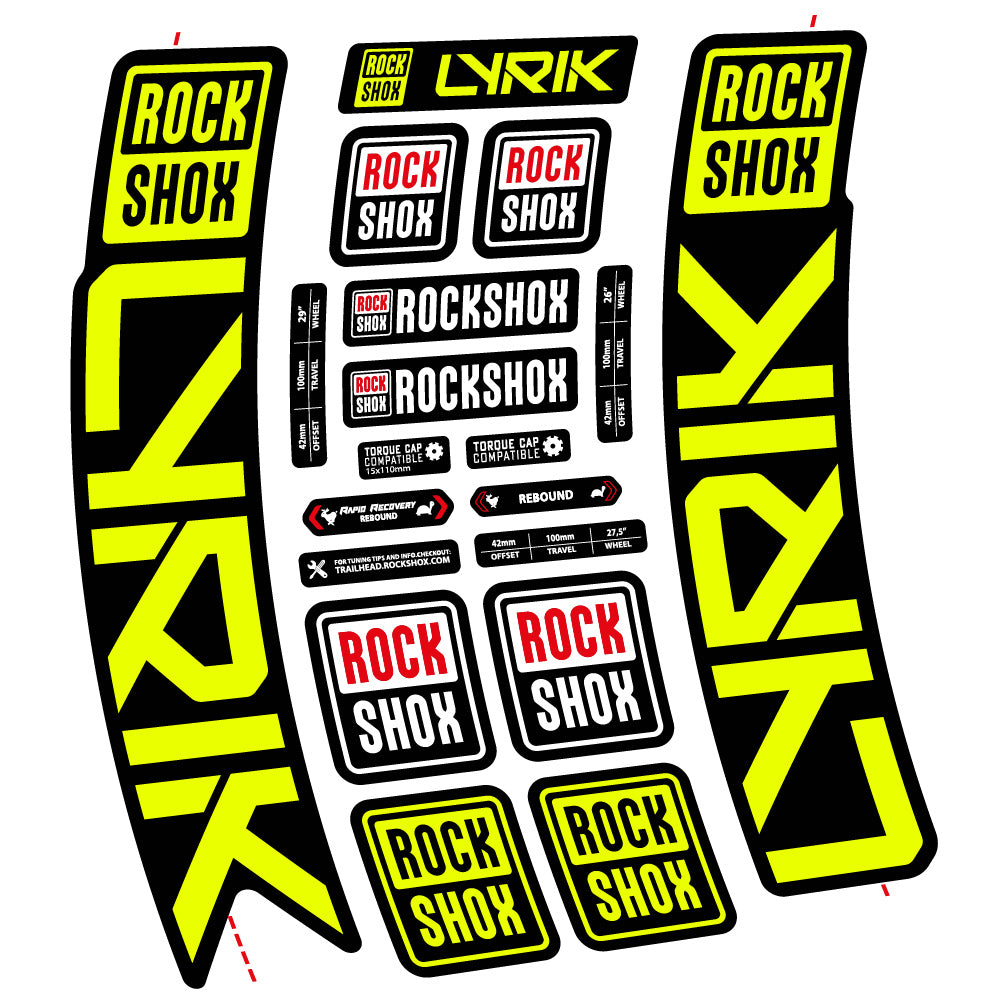 Decal Rock Shox Lyrik 2023 Bike Fork sticker vinyl