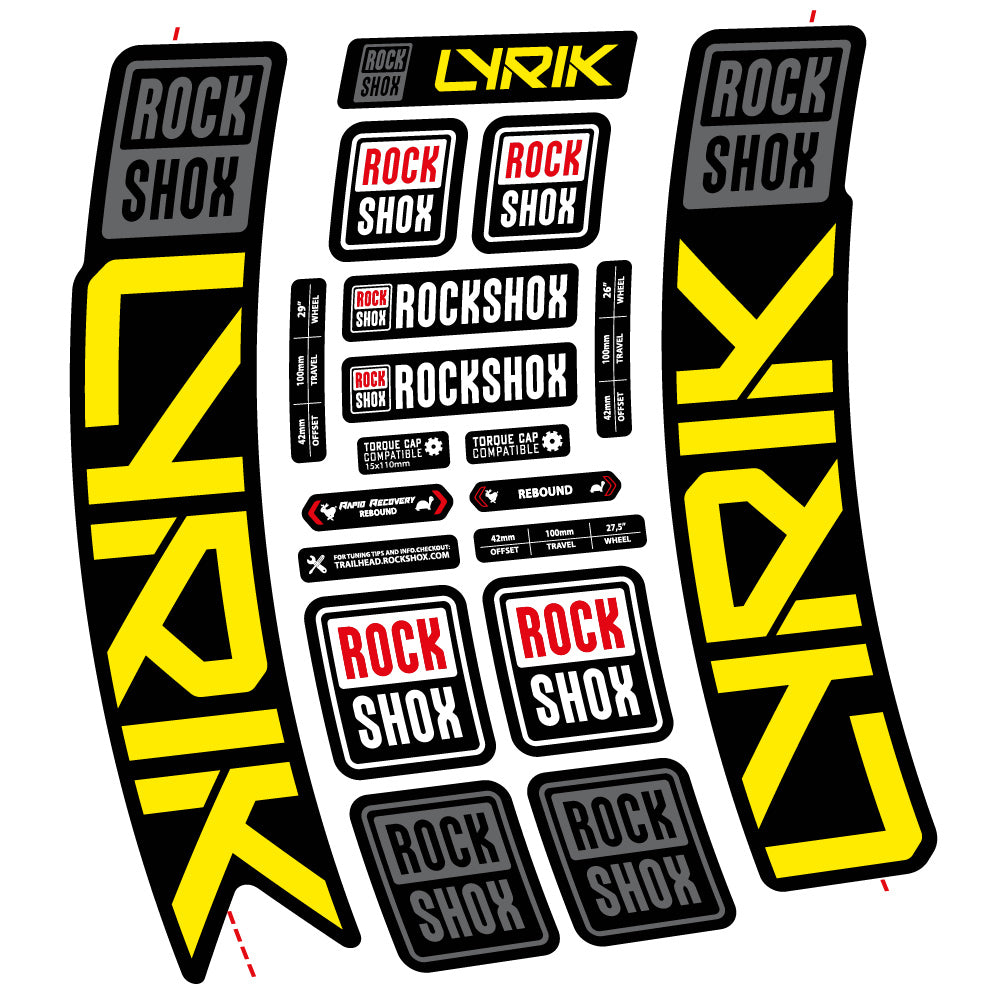Decal Rock Shox Lyrik 2023 Bike Fork sticker vinyl