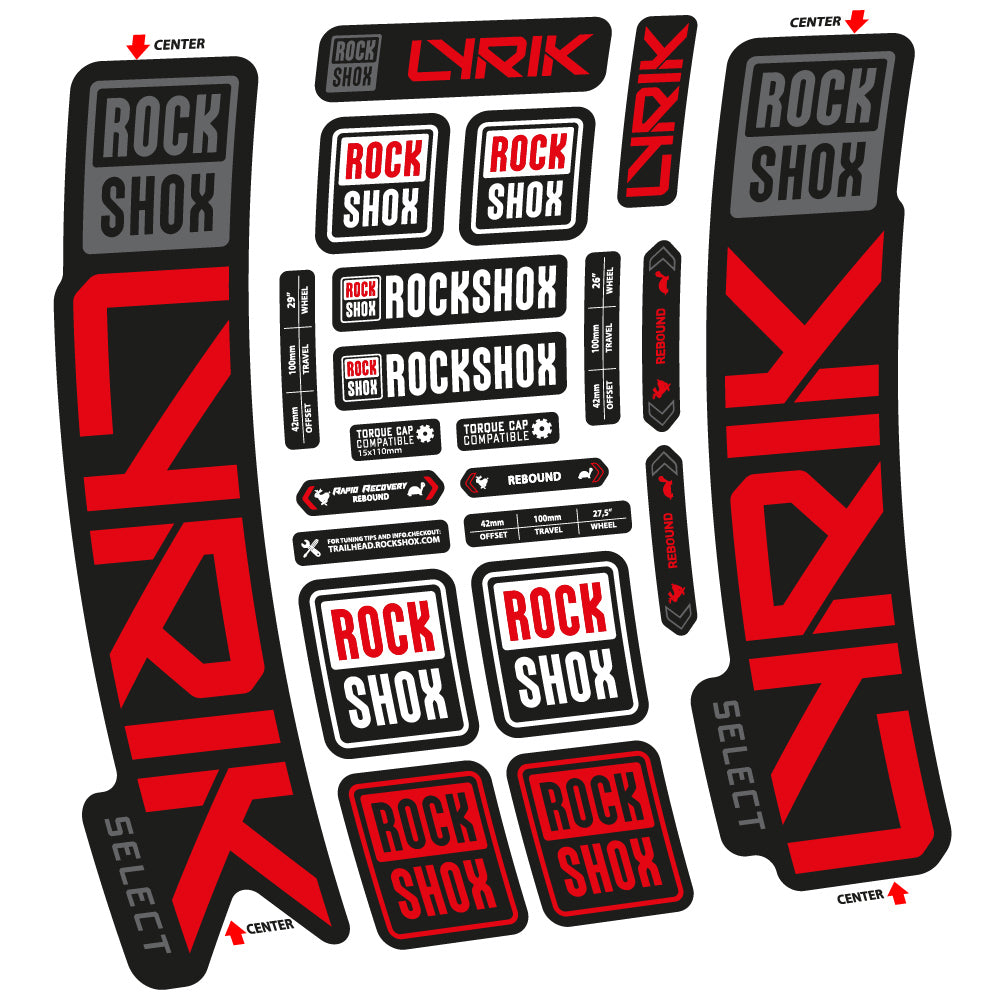 Decal Rock Shox Lyrik Select 2023 Bike Fork sticker vinyl