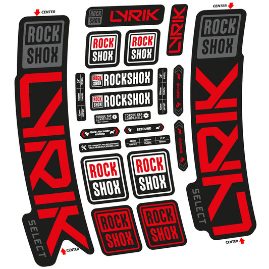 Decal Rock Shox Lyrik Select 2023 Bike Fork sticker vinyl
