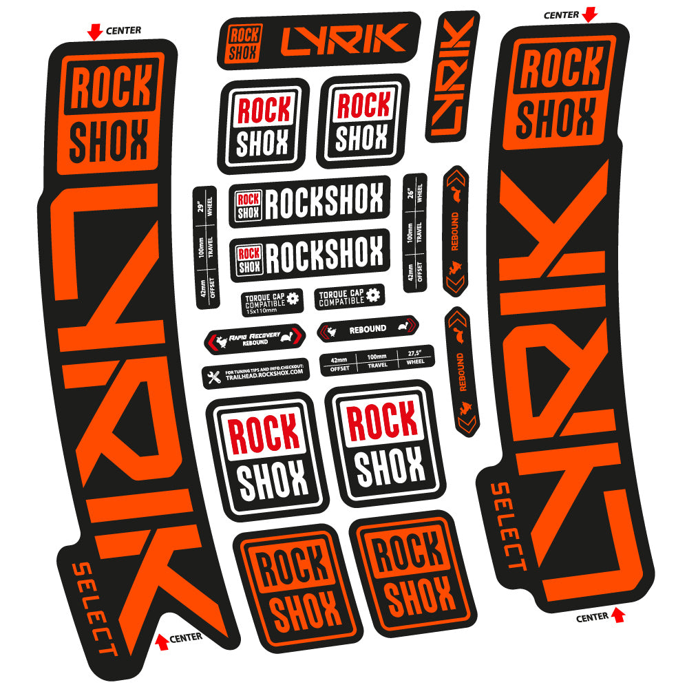Decal Rock Shox Lyrik Select 2023 Bike Fork sticker vinyl