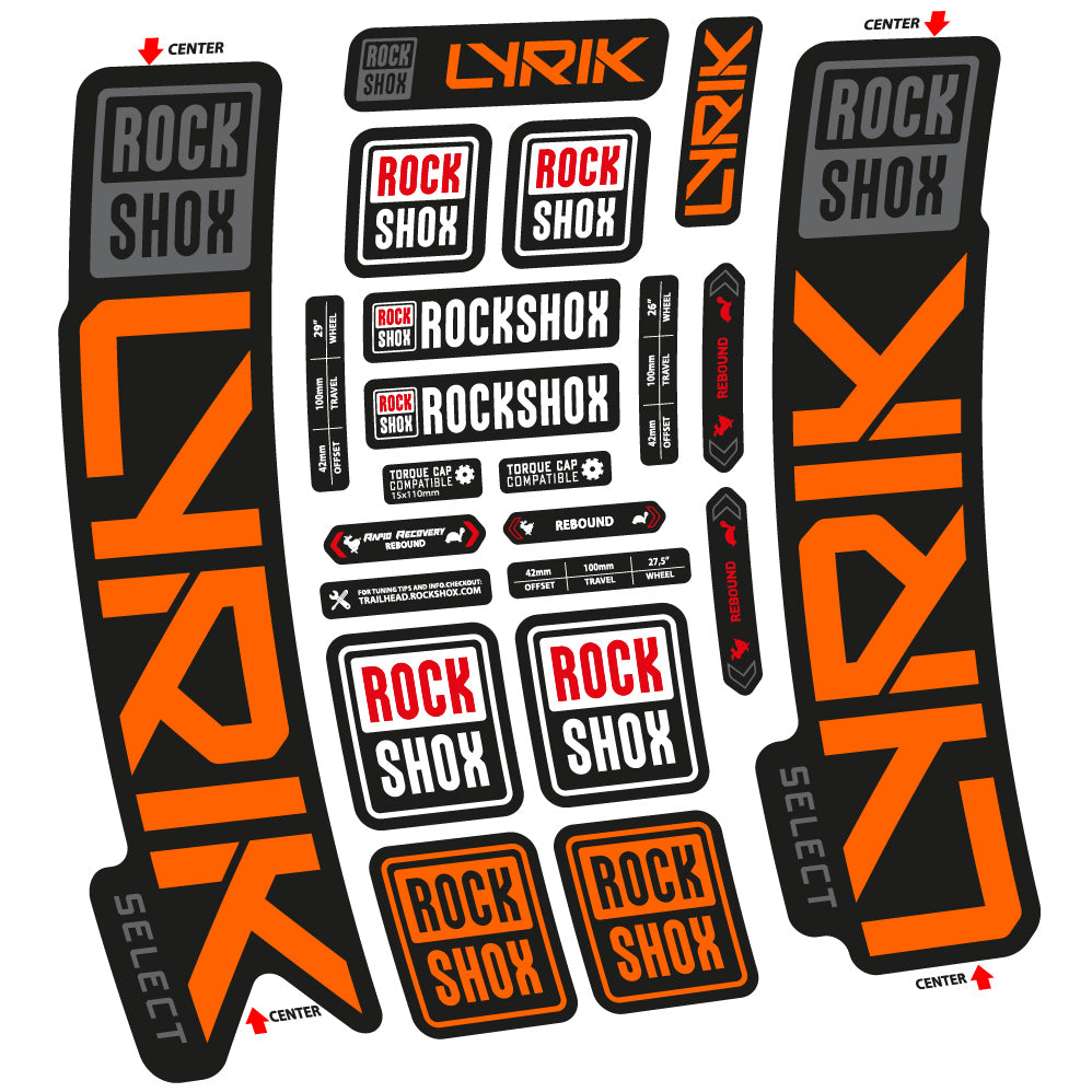 Decal Rock Shox Lyrik Select 2023 Bike Fork sticker vinyl