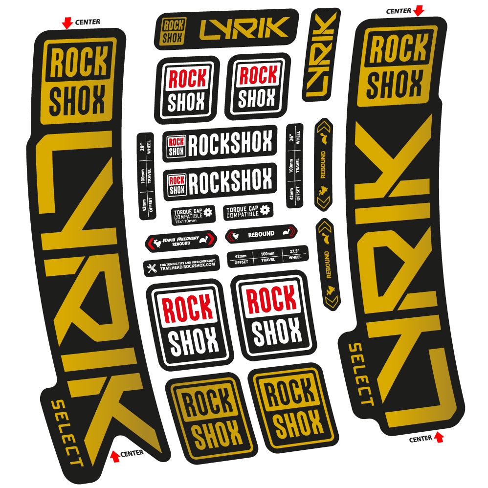 Decal Rock Shox Lyrik Select 2023 Bike Fork sticker vinyl