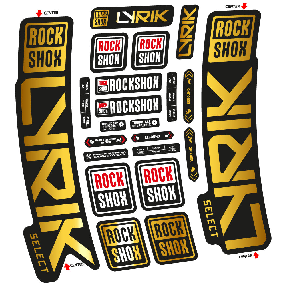Decal Rock Shox Lyrik Select 2023 Bike Fork sticker vinyl