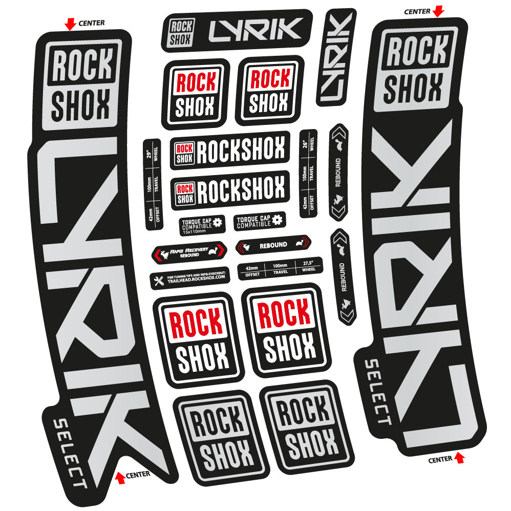 Decal Rock Shox Lyrik Select 2023 Bike Fork sticker vinyl