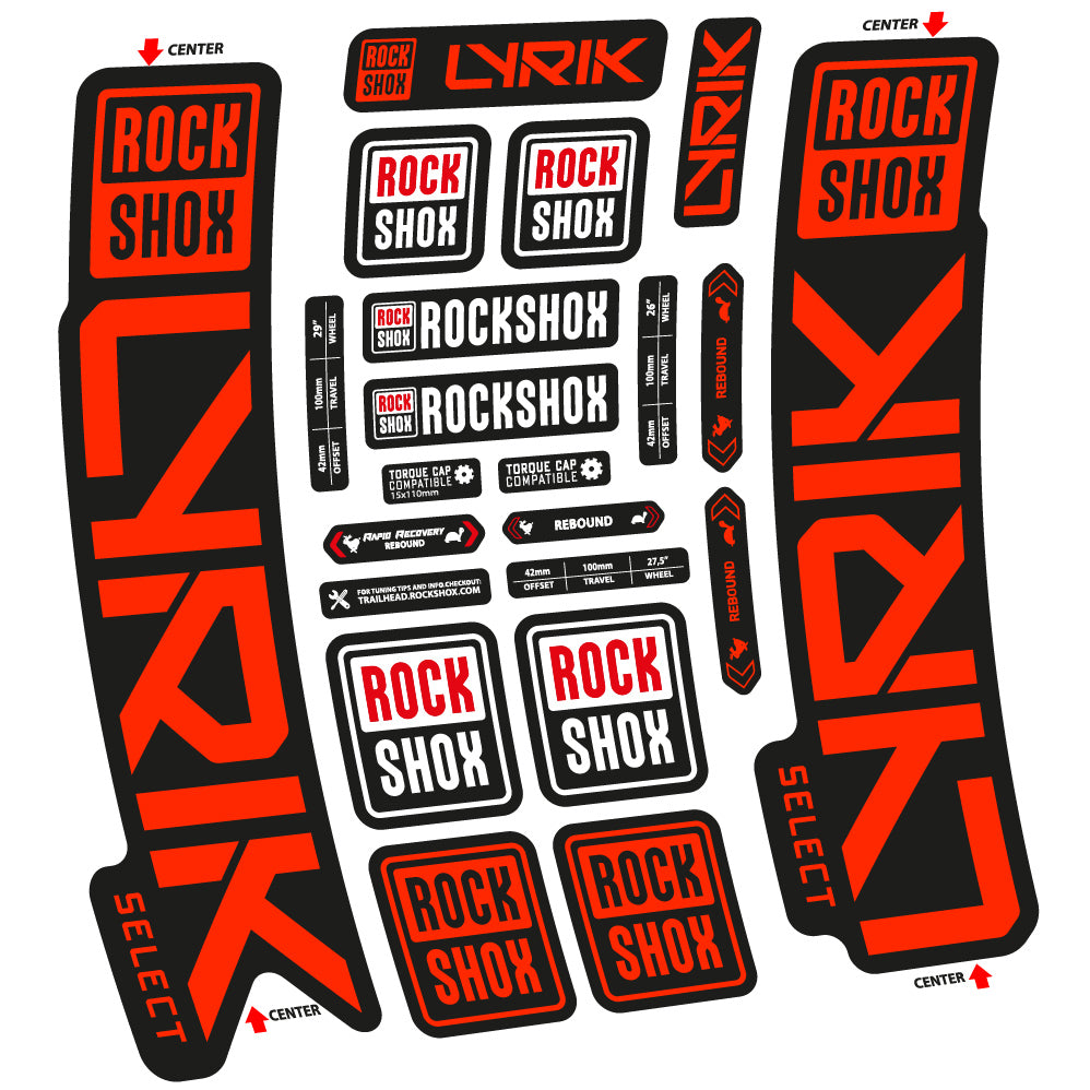 Decal Rock Shox Lyrik Select 2023 Bike Fork sticker vinyl