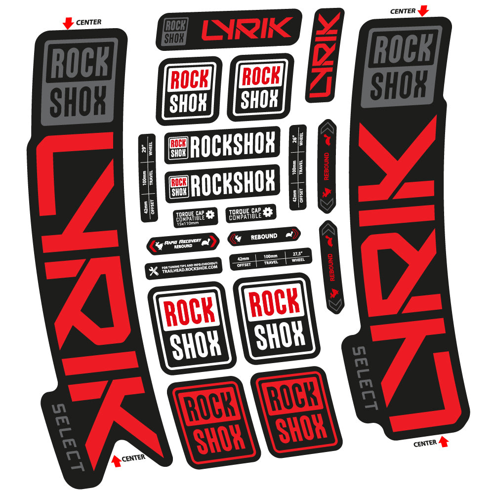 Decal Rock Shox Lyrik Select 2023 Bike Fork sticker vinyl