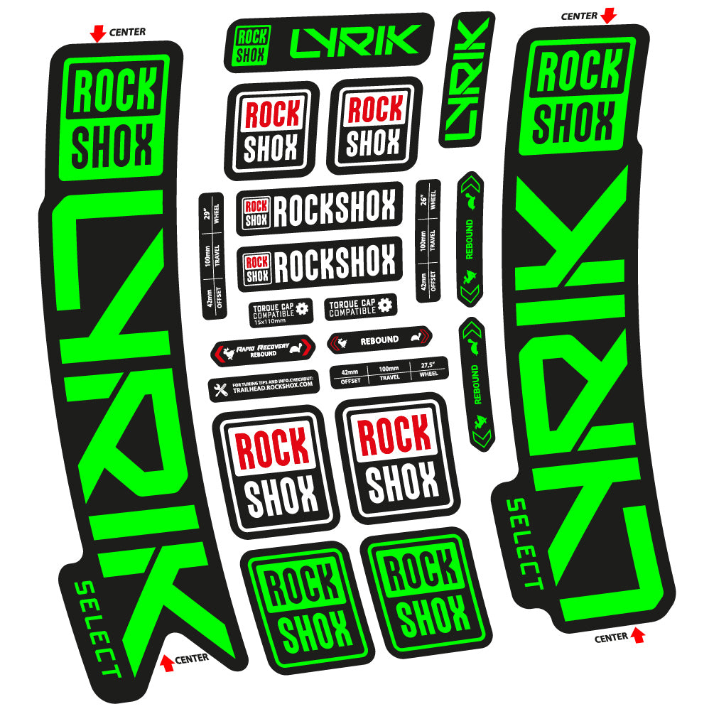 Decal Rock Shox Lyrik Select 2023 Bike Fork sticker vinyl