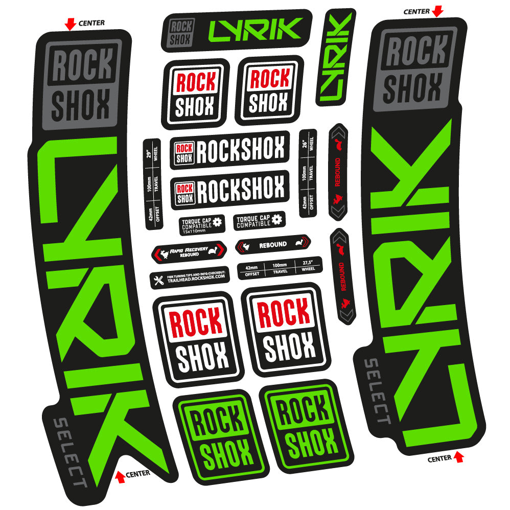 Decal Rock Shox Lyrik Select 2023 Bike Fork sticker vinyl