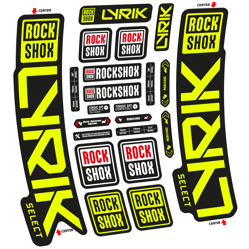 Decal Rock Shox Lyrik Select 2023 Bike Fork sticker vinyl
