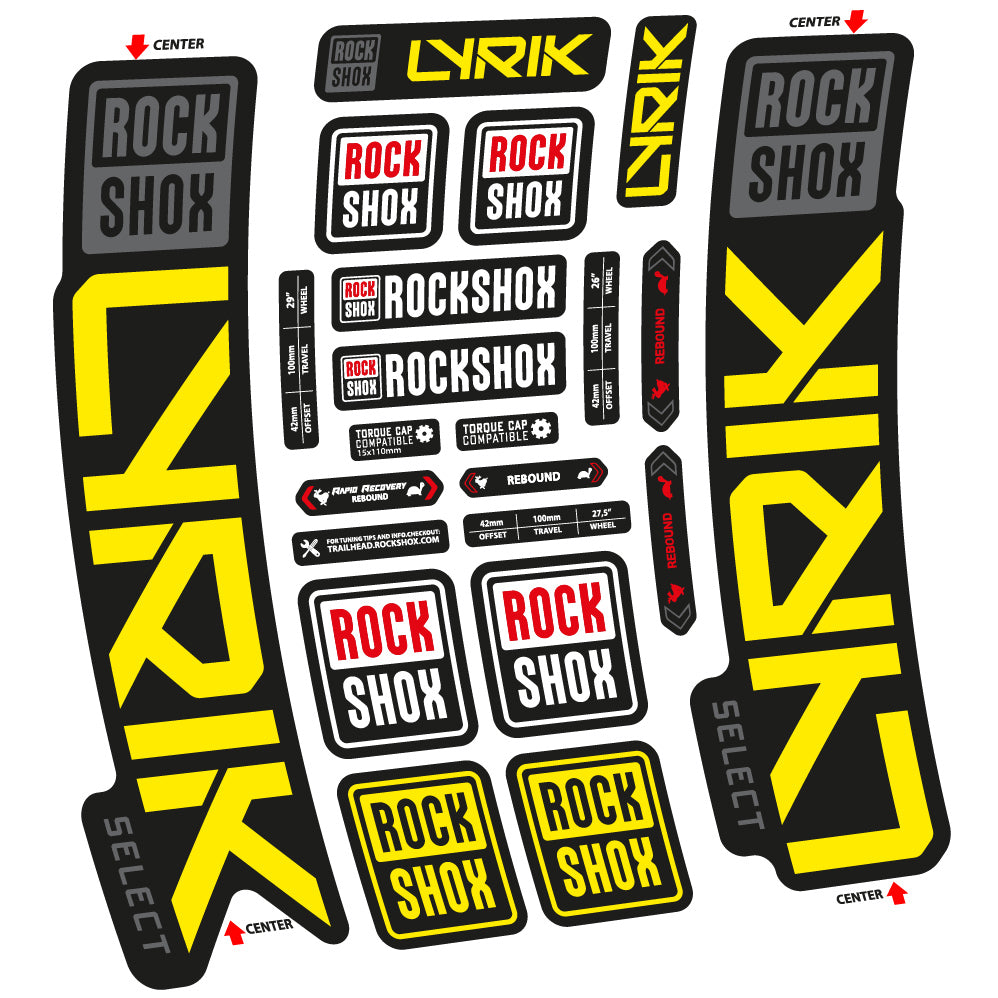 Decal Rock Shox Lyrik Select 2023 Bike Fork sticker vinyl