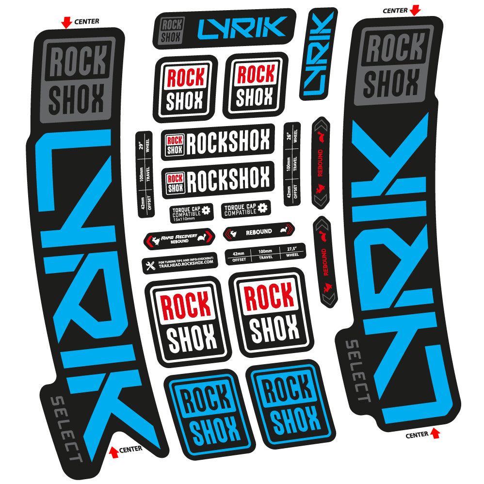 Decal Rock Shox Lyrik Select 2023 Bike Fork sticker vinyl