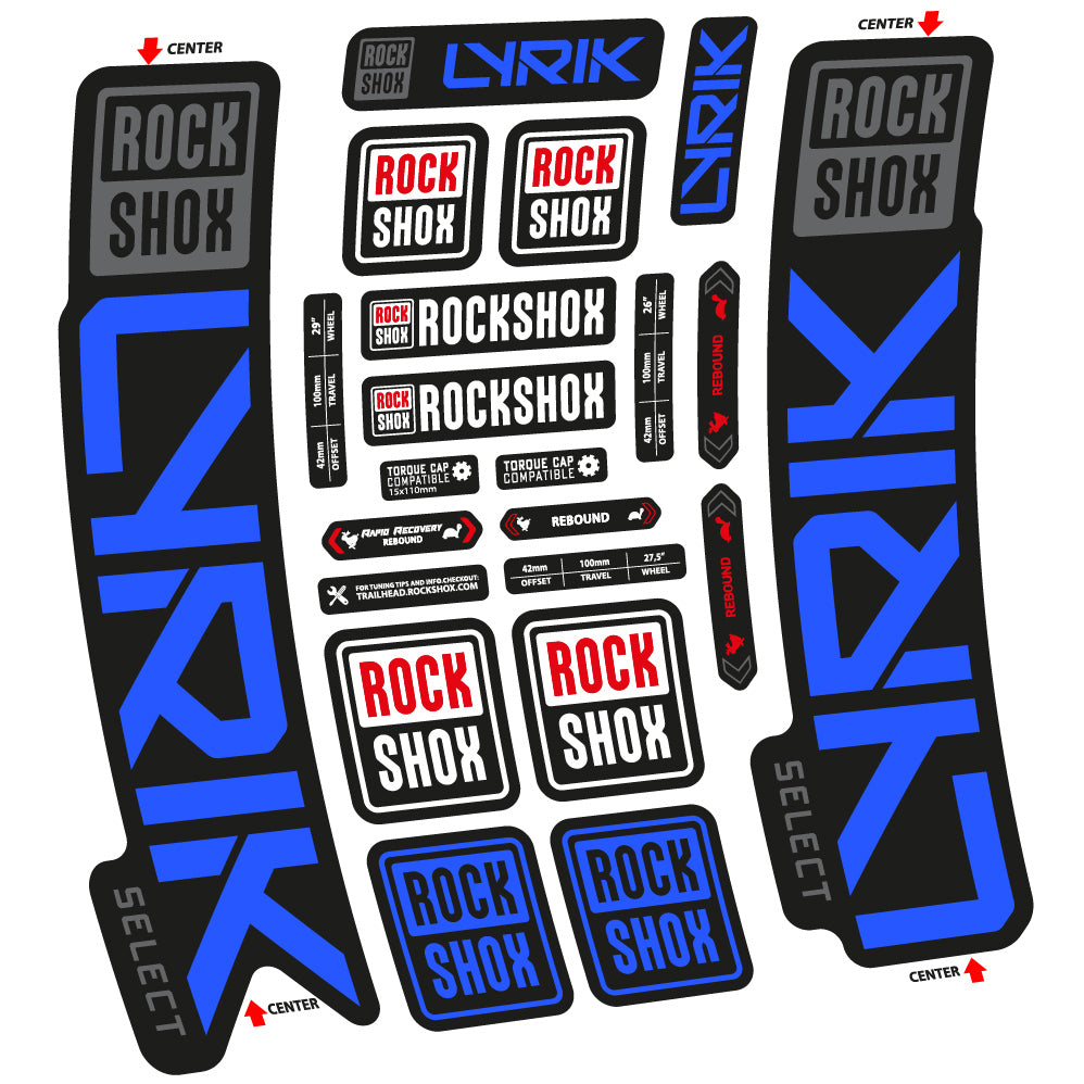 Decal Rock Shox Lyrik Select 2023 Bike Fork sticker vinyl