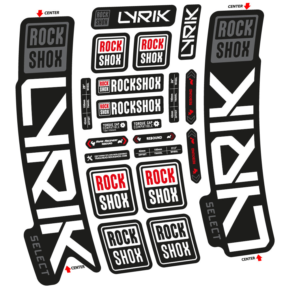 Decal Rock Shox Lyrik Select 2023 Bike Fork sticker vinyl