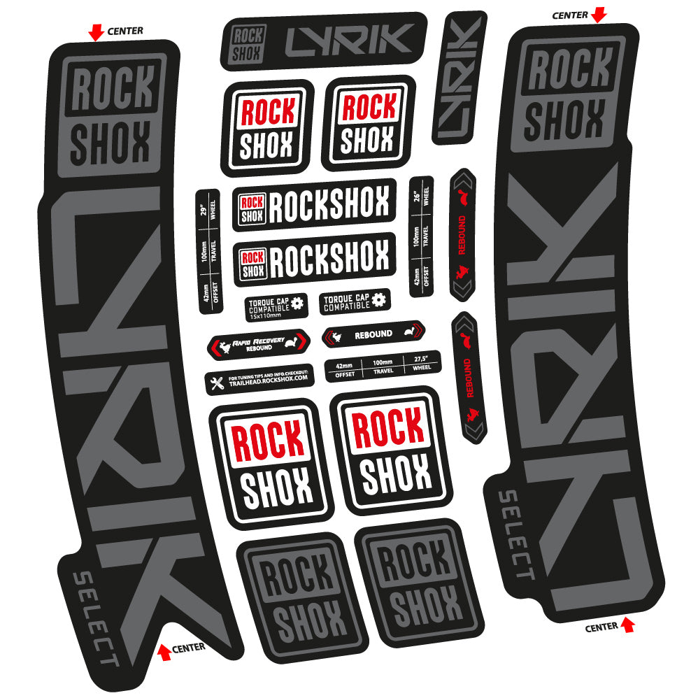 Decal Rock Shox Lyrik Select 2023 Bike Fork sticker vinyl