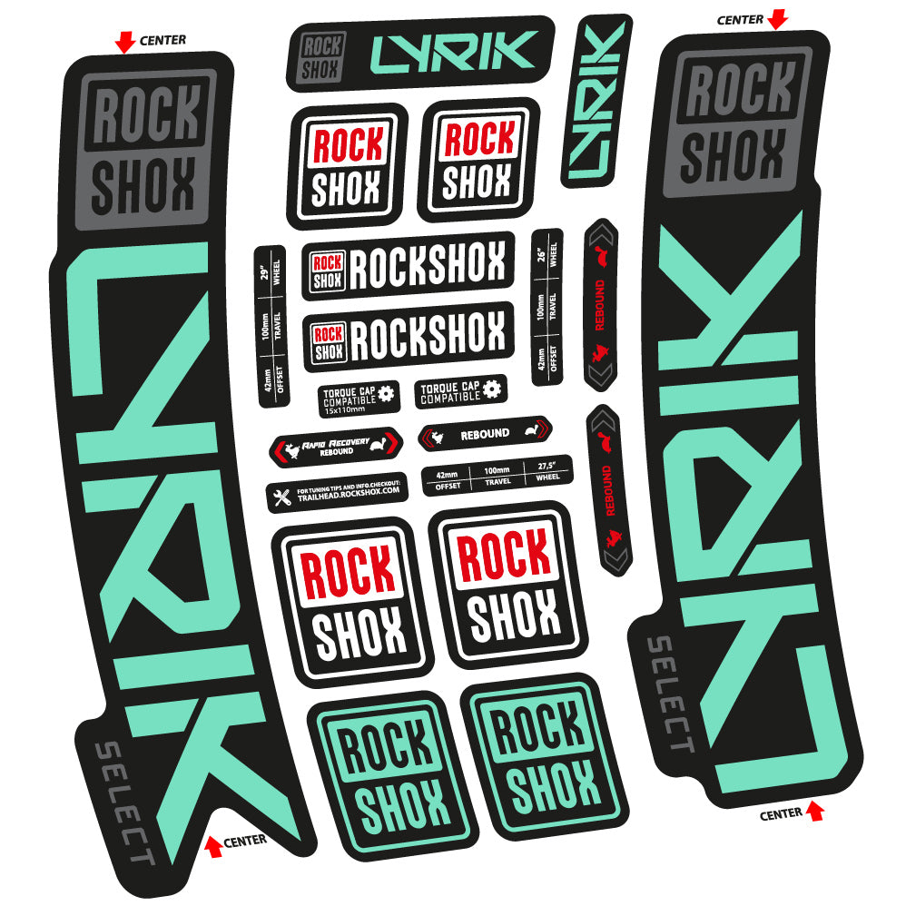 Decal Rock Shox Lyrik Select 2023 Bike Fork sticker vinyl