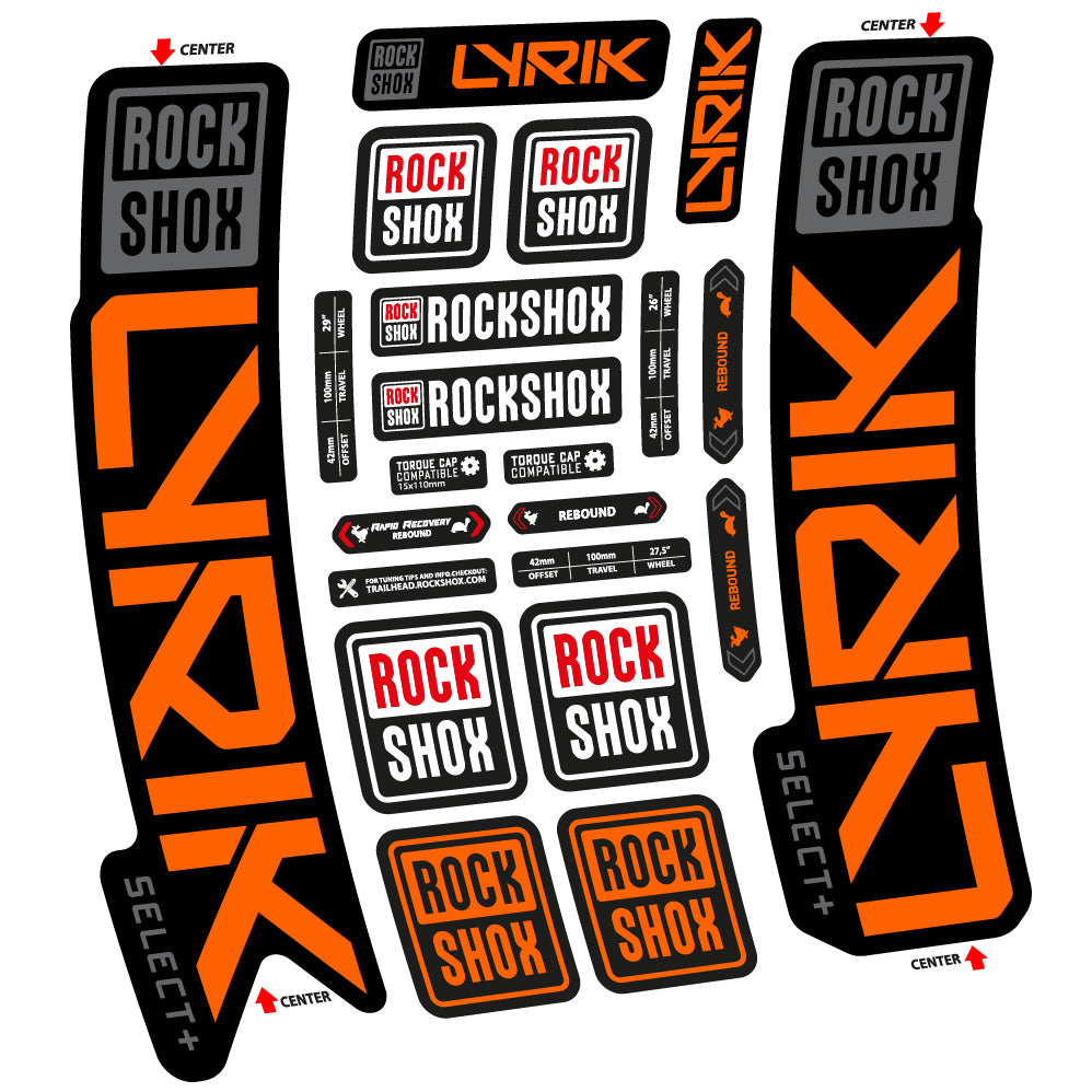 Decal Rock Shox Lyrik Select Plus 2023 Bike Fork sticker vinyl
