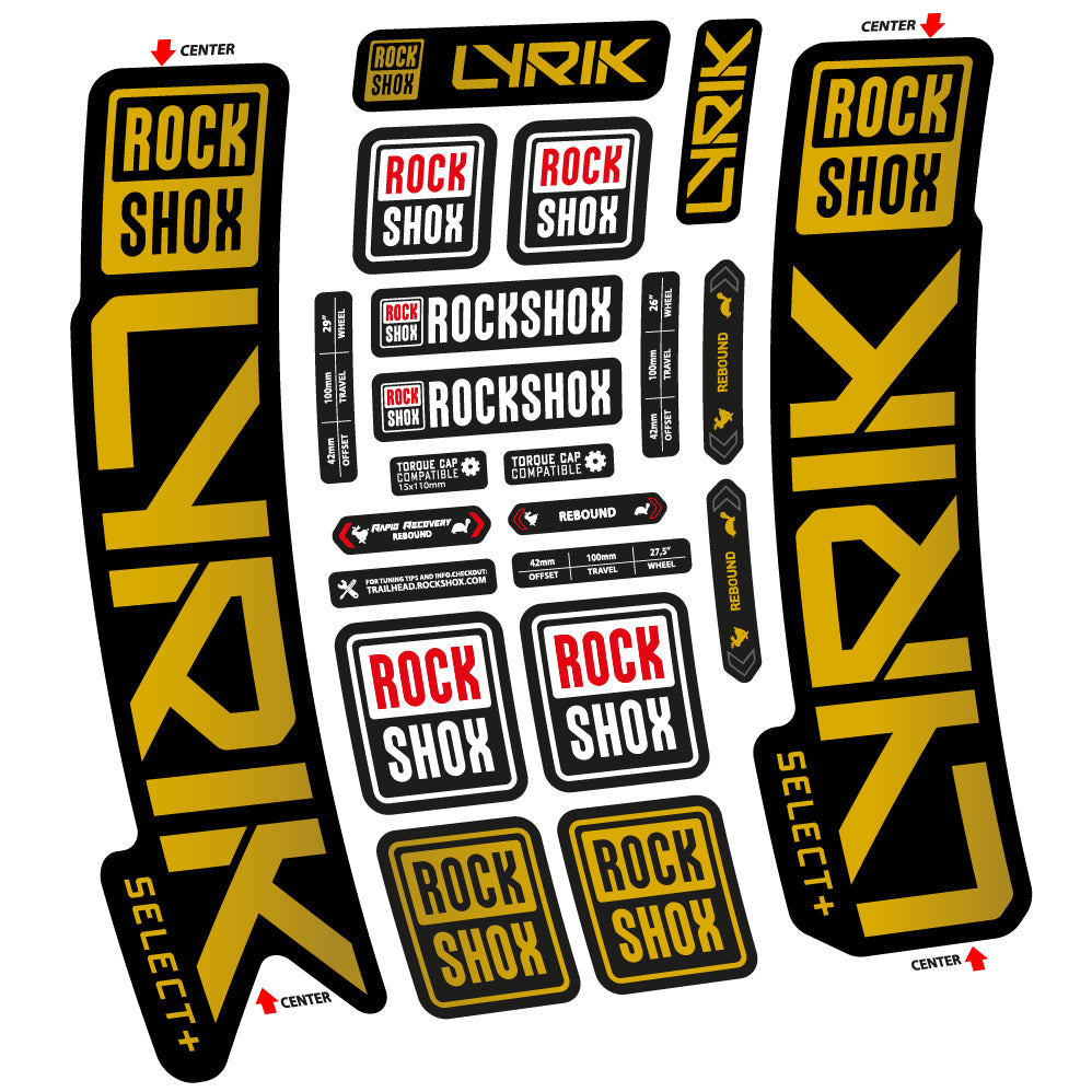Decal Rock Shox Lyrik Select Plus 2023 Bike Fork sticker vinyl
