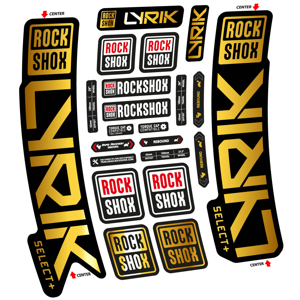 Decal Rock Shox Lyrik Select Plus 2023 Bike Fork sticker vinyl