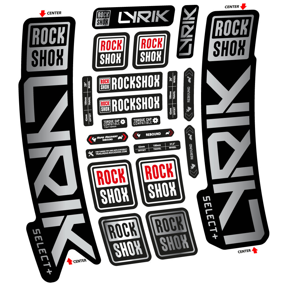 Decal Rock Shox Lyrik Select Plus 2023 Bike Fork sticker vinyl