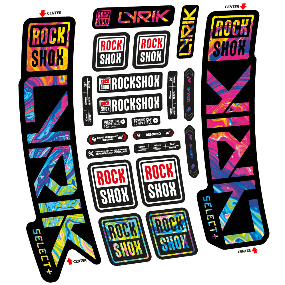 Decal Rock Shox Lyrik Select Plus 2023 Bike Fork sticker vinyl