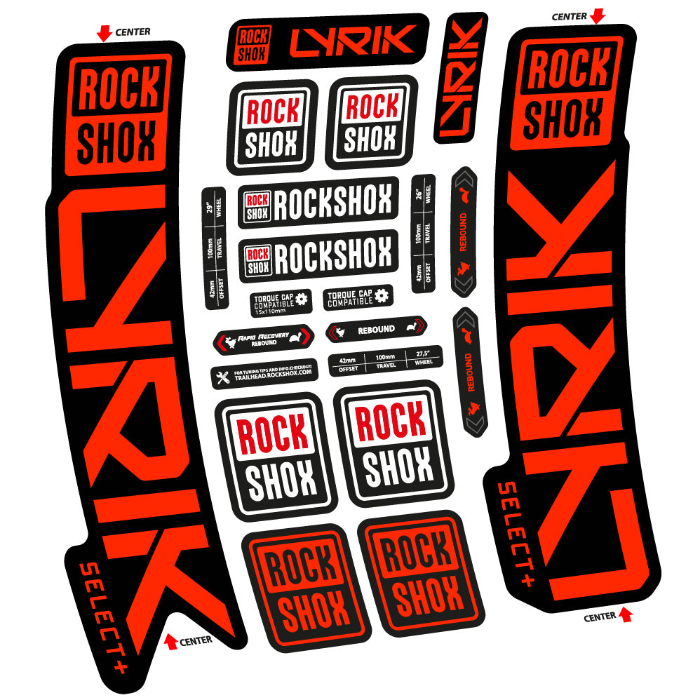 Decal Rock Shox Lyrik Select Plus 2023 Bike Fork sticker vinyl