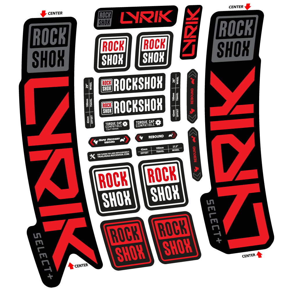 Decal Rock Shox Lyrik Select Plus 2023 Bike Fork sticker vinyl
