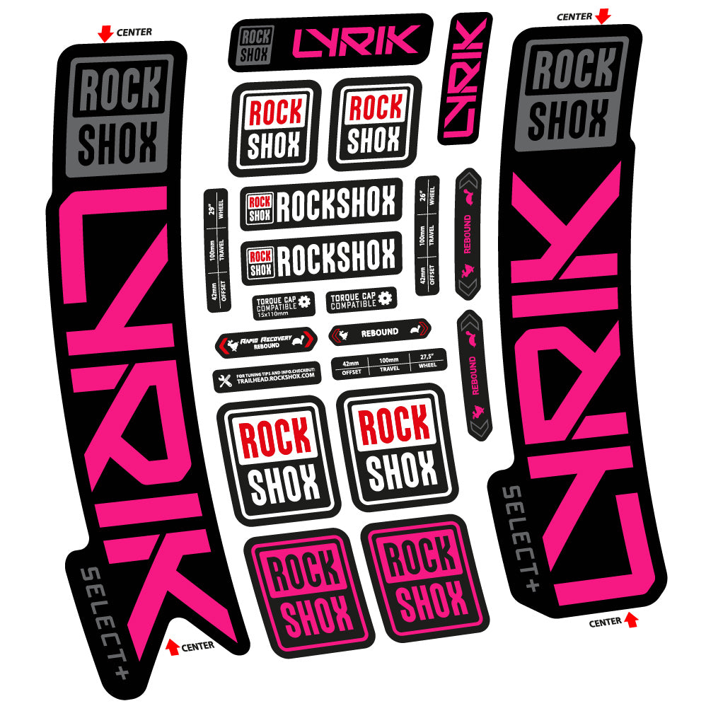 Decal Rock Shox Lyrik Select Plus 2023 Bike Fork sticker vinyl