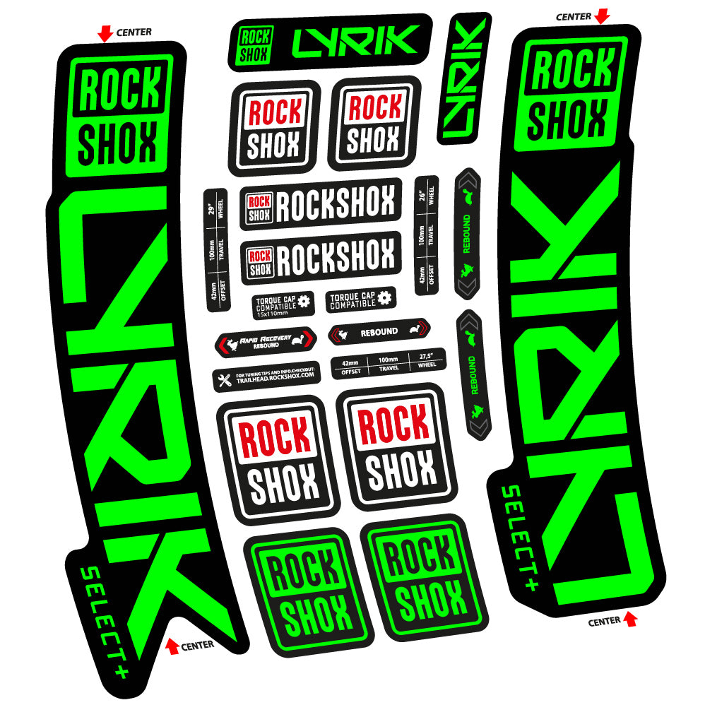 Decal Rock Shox Lyrik Select Plus 2023 Bike Fork sticker vinyl