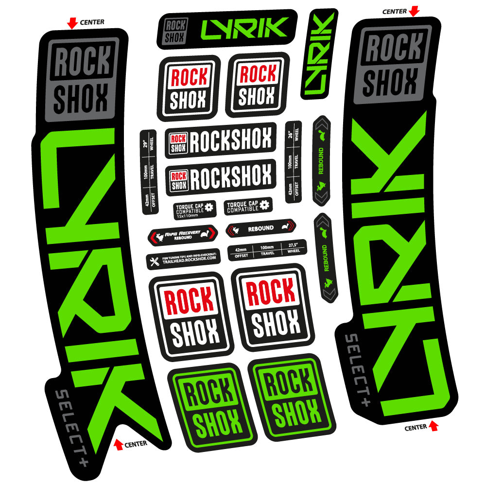 Decal Rock Shox Lyrik Select Plus 2023 Bike Fork sticker vinyl