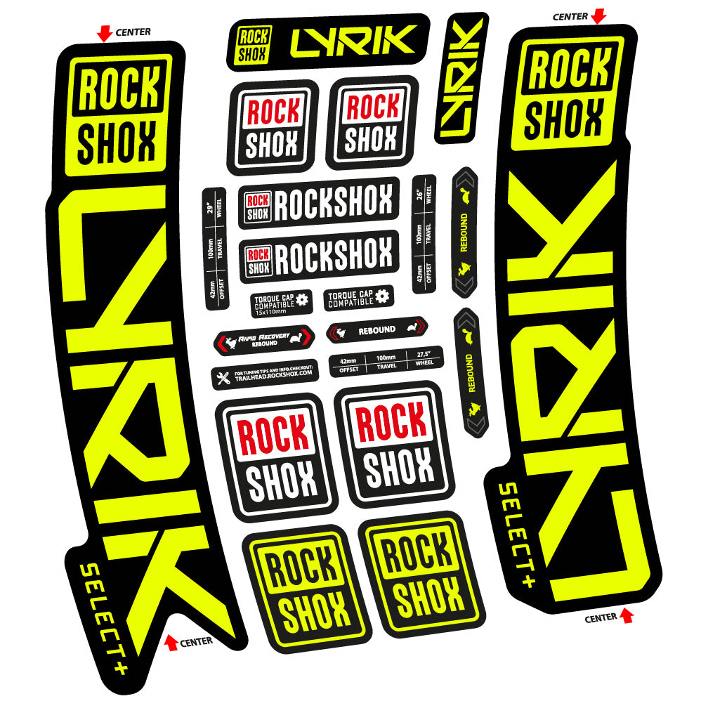 Decal Rock Shox Lyrik Select Plus 2023 Bike Fork sticker vinyl