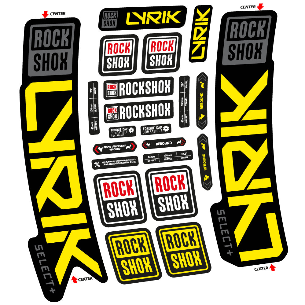 Decal Rock Shox Lyrik Select Plus 2023 Bike Fork sticker vinyl