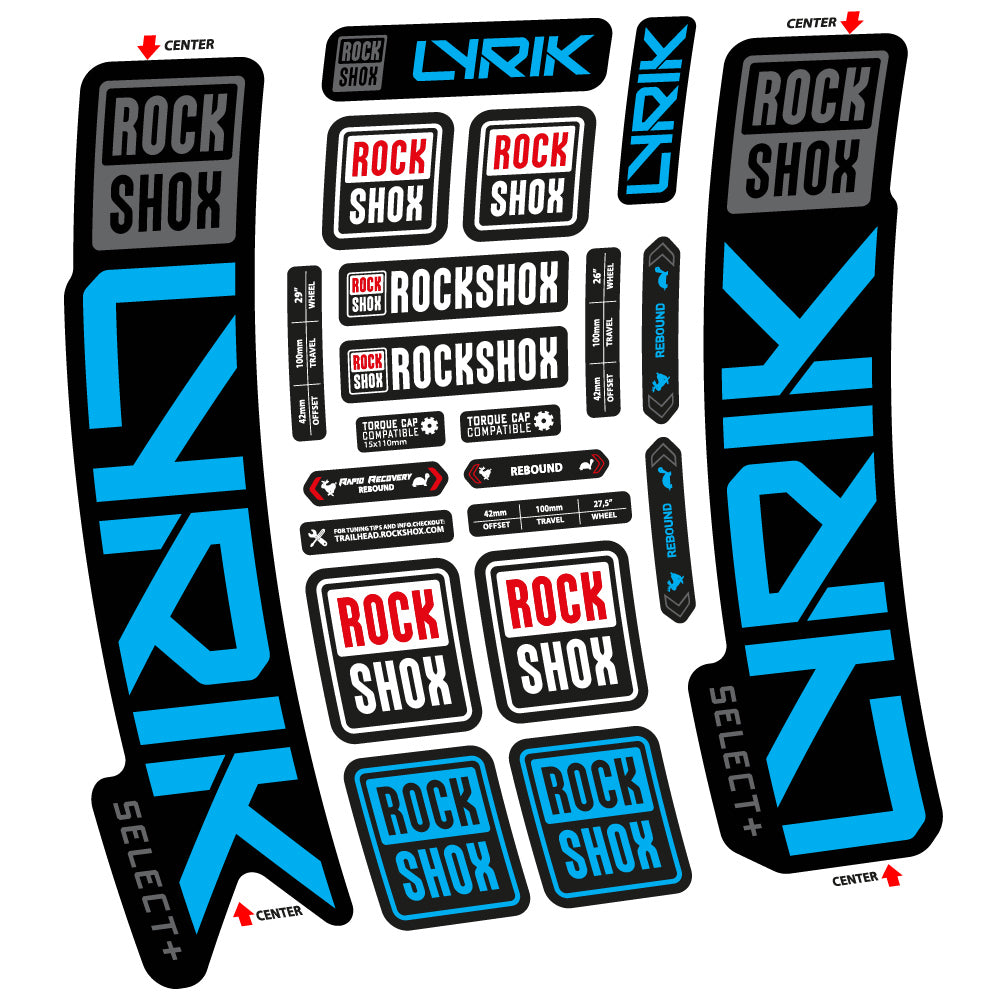 Decal Rock Shox Lyrik Select Plus 2023 Bike Fork sticker vinyl