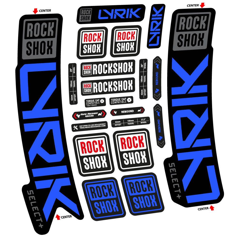 Decal Rock Shox Lyrik Select Plus 2023 Bike Fork sticker vinyl