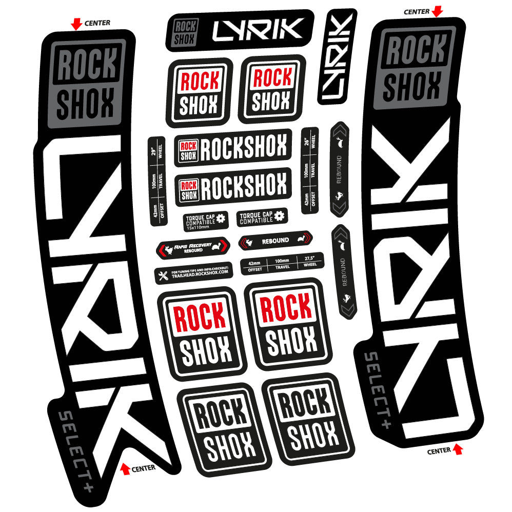 Decal Rock Shox Lyrik Select Plus 2023 Bike Fork sticker vinyl