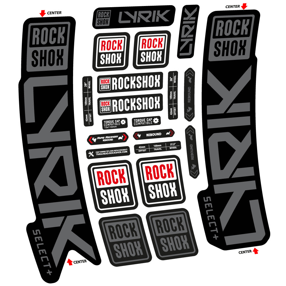 Decal Rock Shox Lyrik Select Plus 2023 Bike Fork sticker vinyl