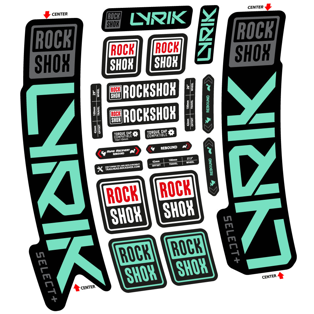 Decal Rock Shox Lyrik Select Plus 2023 Bike Fork sticker vinyl