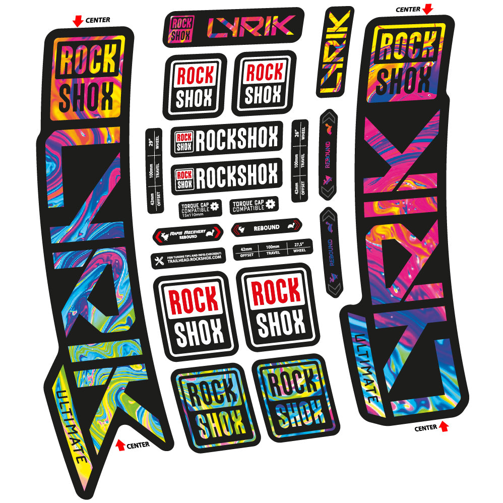 Aufkleber Rock Shox Lyrik Ultimate 2023, Gabel 29, Fahrradaufkleber Vinyl