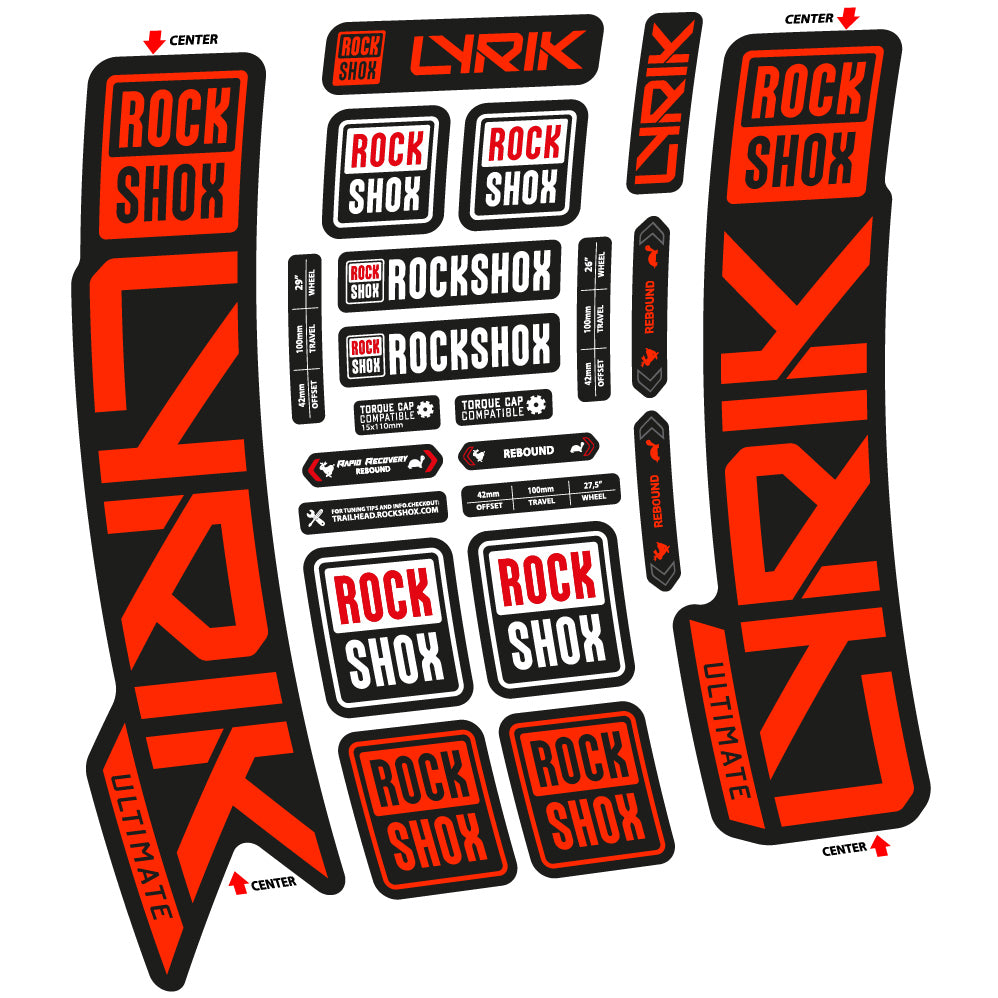 Aufkleber Rock Shox Lyrik Ultimate 2023, Gabel 29, Fahrradaufkleber Vinyl