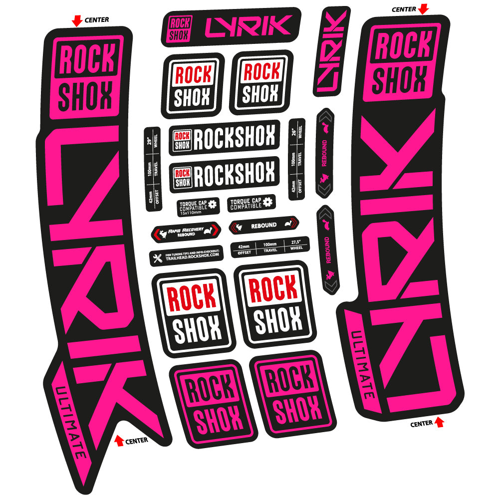 Aufkleber Rock Shox Lyrik Ultimate 2023, Gabel 29, Fahrradaufkleber Vinyl