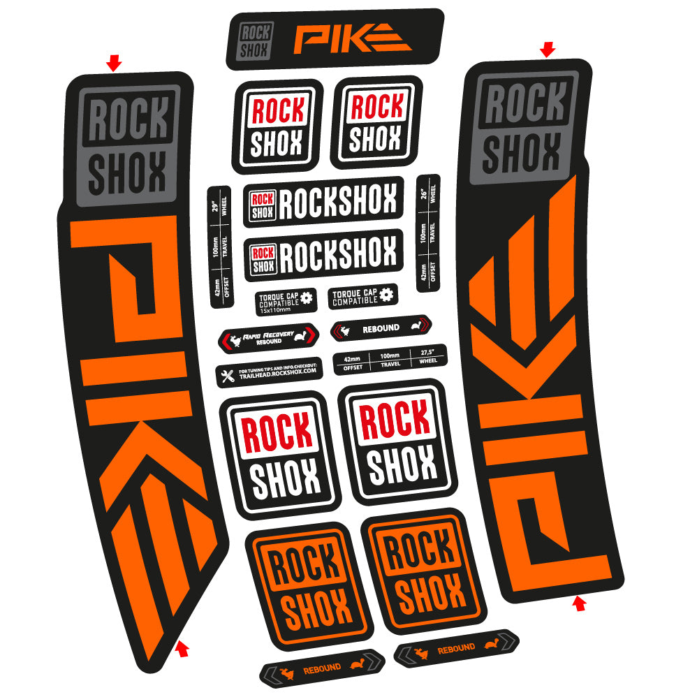 Aufkleber Rock Shox Pike 2023 Fahrradgabel Aufkleber Vinyl