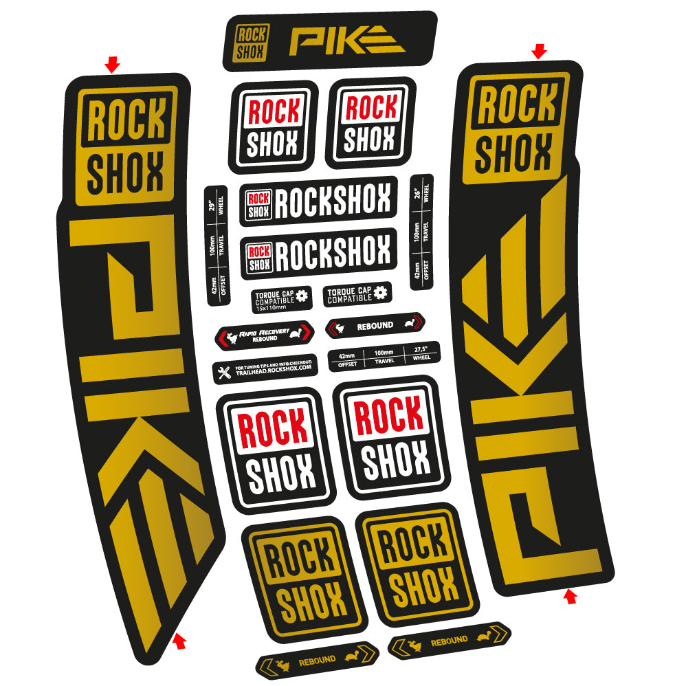 Aufkleber Rock Shox Pike 2023 Fahrradgabel Aufkleber Vinyl