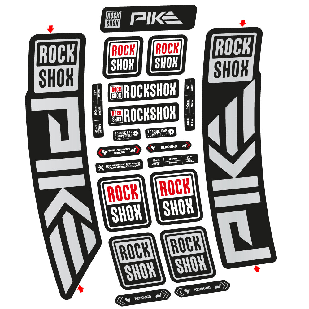 Aufkleber Rock Shox Pike 2023 Fahrradgabel Aufkleber Vinyl