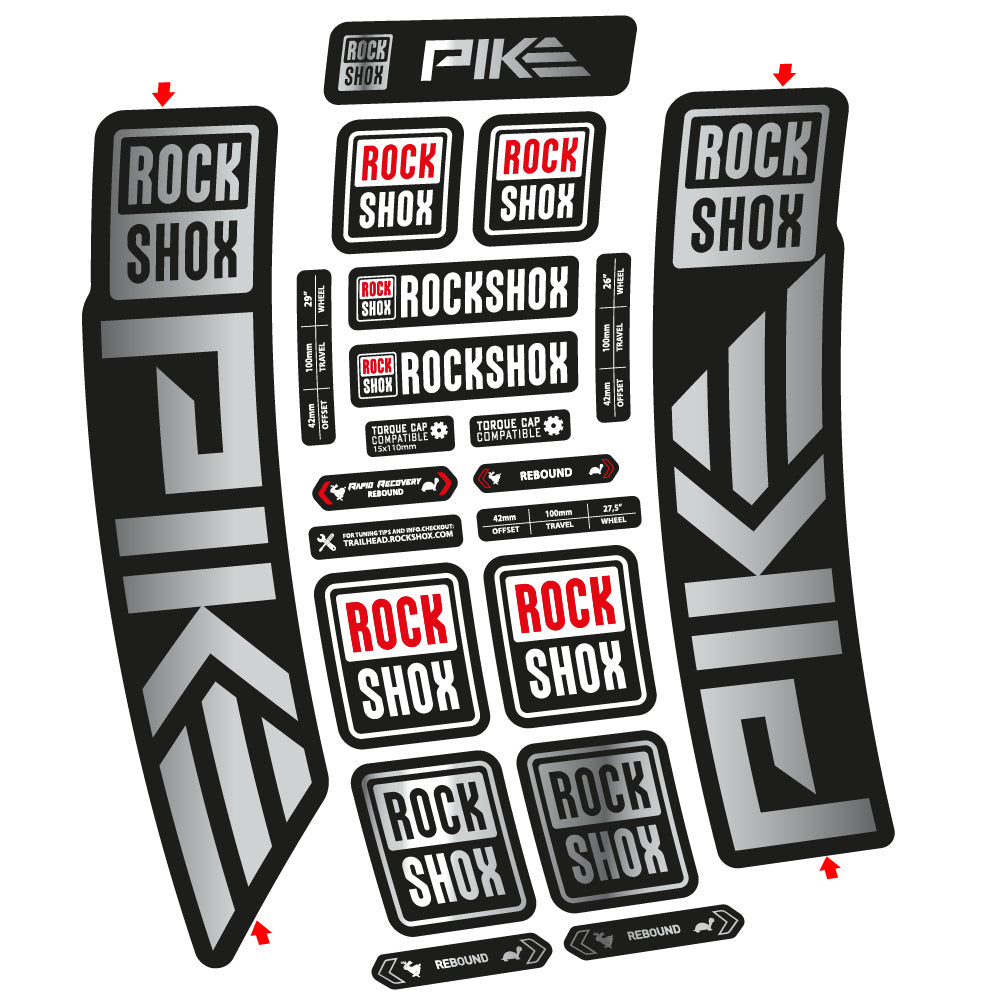 Aufkleber Rock Shox Pike 2023 Fahrradgabel Aufkleber Vinyl