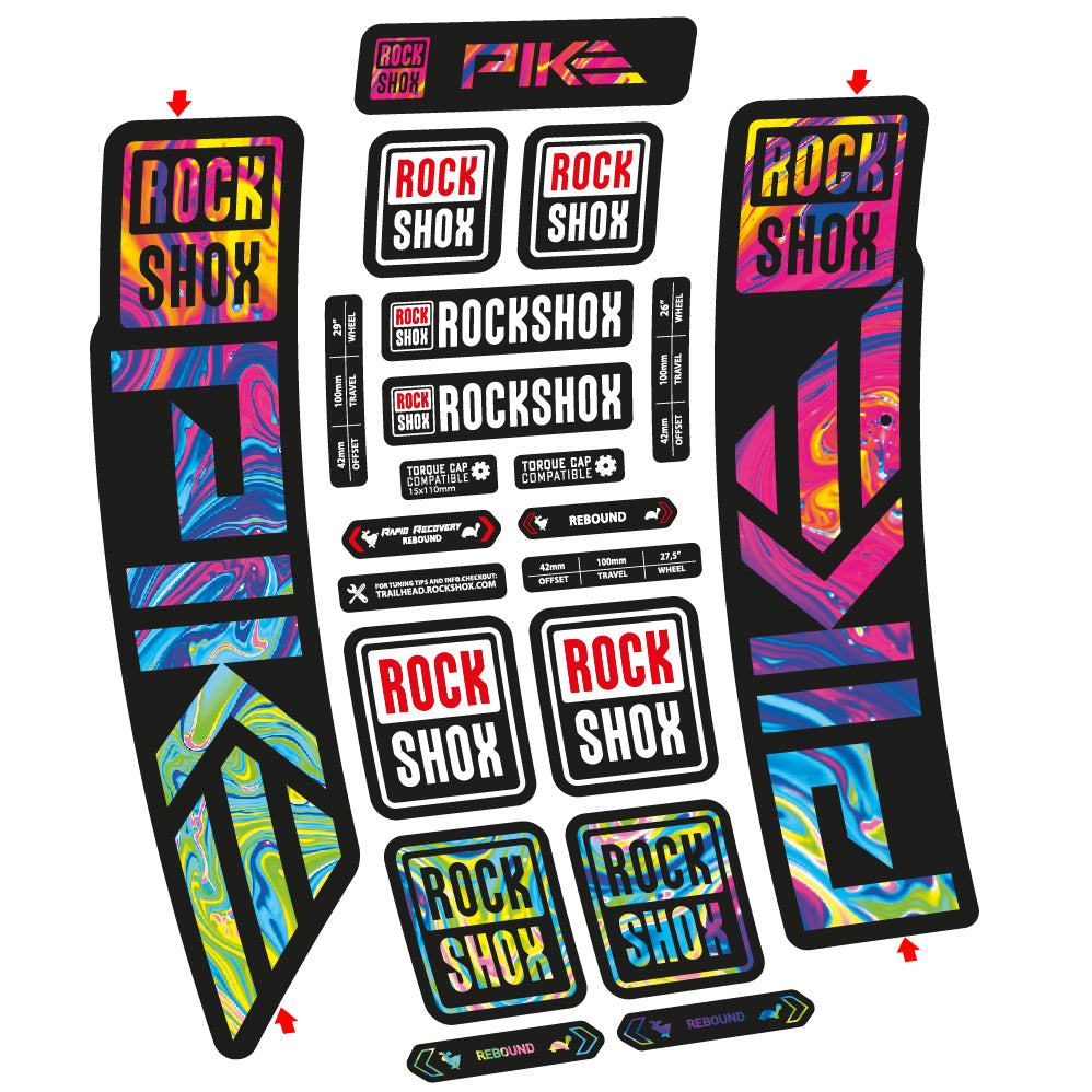 Aufkleber Rock Shox Pike 2023 Fahrradgabel Aufkleber Vinyl