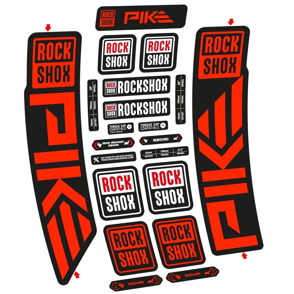 Aufkleber Rock Shox Pike 2023 Fahrradgabel Aufkleber Vinyl